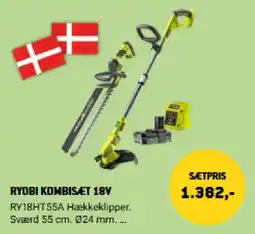 XL-BYG Ryobi kombisæt 18v tilbud