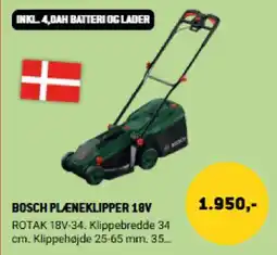 XL-BYG Bosch plæneklipper 18v tilbud