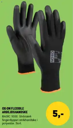 XL-BYG Ox-on flexible arbejdshandske tilbud