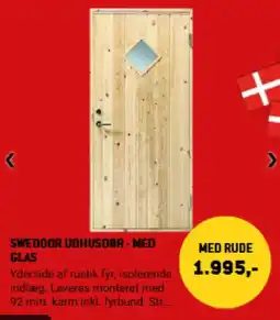 XL-BYG Swedoor udhusdør - med glas tilbud