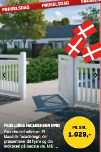 Plus Linea facadehegn hvid