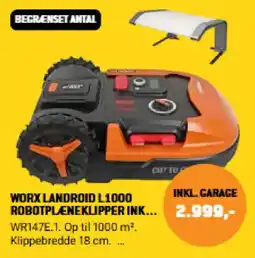 XL-BYG Worx Landroid L1000 Robotplæneklipper tilbud