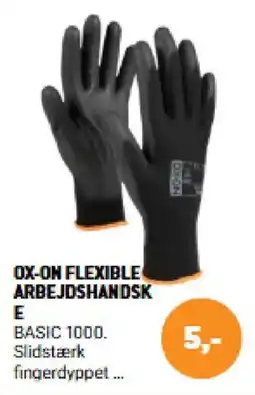 XL-BYG Ox-on flexible arbejdshandsker basic 1000 tilbud