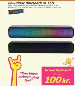 Hi five Soundbar Bluetooth m. LED tilbud