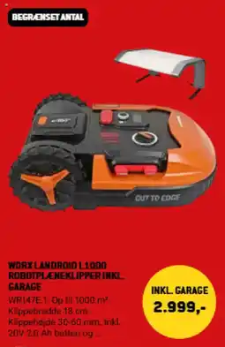 XL-BYG Worx Landroid L1000 tilbud