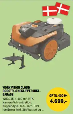 XL-BYG Worx Vision Cloud Robotplæneklipper inkl. Garage tilbud