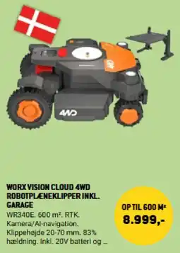 XL-BYG Worx Vision Cloud 4wd Robotplæneklipper tilbud