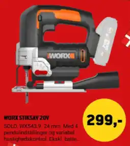 XL-BYG Worx stiksaw 20v tilbud