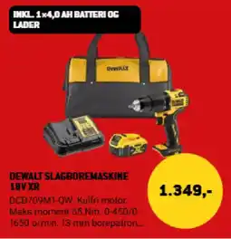XL-BYG DeWalt slagboremaskine 18V XR tilbud