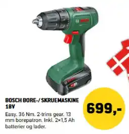 XL-BYG Bosch bore-/skruemaskine 18v tilbud