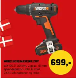 XL-BYG Worx boremaskine 20v tilbud