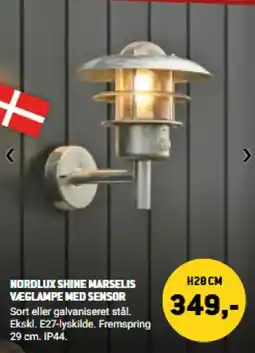 XL-BYG Nordlux Shine Marselis veglampe med sensor tilbud