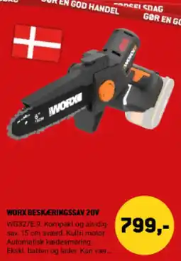 XL-BYG Worx beskæringssav 20v tilbud