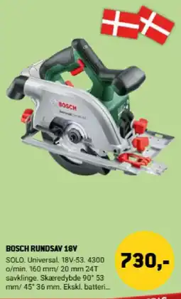 XL-BYG Bosch rundsav 18v tilbud
