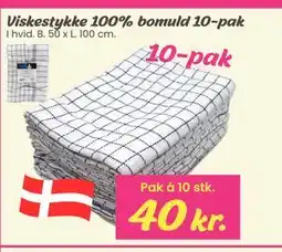 Hi five Viskestykke 100% bomuld 10-pak tilbud
