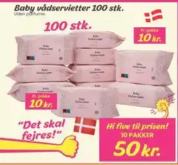 Hi five Baby vådservietter 100 stk tilbud