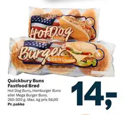 Let-Køb Quickbury Buns Fastfood Brød tilbud