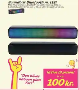 Hi five Soundbar Bluetooth m. LED tilbud