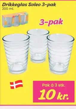 Hi five Drikkeglas Soleo 3-pak tilbud