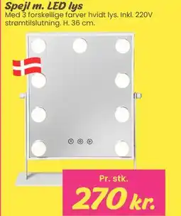 Hi five Spejl m. LED lys tilbud