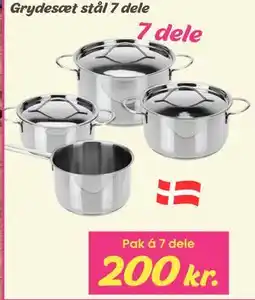 Hi five Grydesæt stål 7 dele tilbud