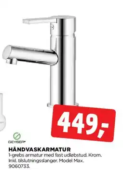 jem & fix HÅNDVASKARMATUR tilbud