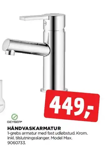 HÅNDVASKARMATUR