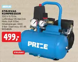 jem & fix STØJSVAG KOMPRESSOR tilbud