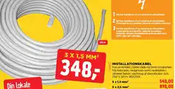 jem & fix Installationskabel 3 x 1,5 mm² tilbud