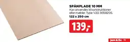 jem & fix Spånplade 10 mm tilbud