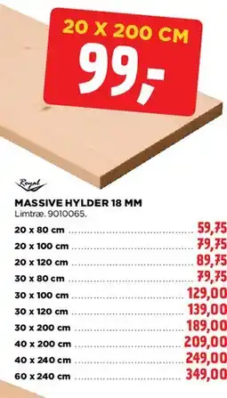 jem & fix Massive hylder 18 mm (størrelsesliste) tilbud
