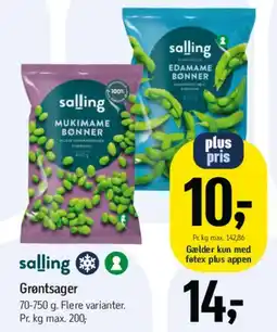 Føtex Salling grøntsager (frosne) tilbud