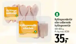 Føtex Kyllingeunderlår eller udbenede kyllingeoverlår tilbud