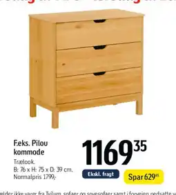 Føtex F.eks. Pilou kommode tilbud