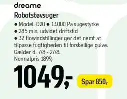 Føtex dreame Robotstøvsuger (D20) tilbud
