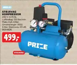 jem & fix STØJSVAG KOMPRESSOR tilbud