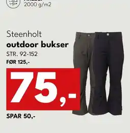Dansk Outlet Steenholt outdoor bukser tilbud