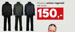 Dansk Outlet Anyway unisex regnsæt tilbud