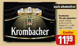 REWE DE Krombacher Pils oder alkoholfrei tilbud