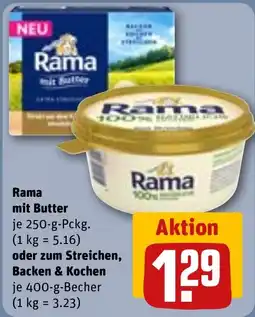 REWE DE Rama mit Butter tilbud