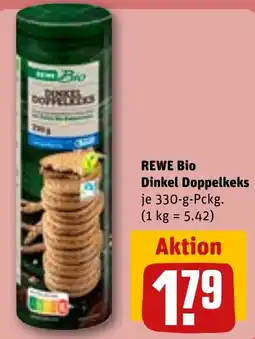 REWE DE REWE Bio Dinkel Doppelkeks tilbud