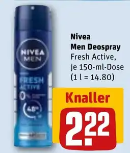 REWE DE Nivea Men Deospray Fresh Active tilbud