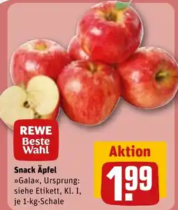 REWE DE REWE Beste Wahl Snack Äpfel tilbud