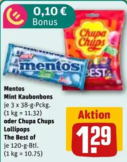 REWE DE Mentos Mint Kaugummi tilbud