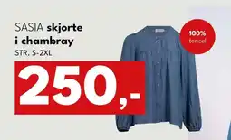 Dansk Outlet Sasia skjorte i chambray tilbud