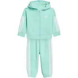 Sport 24 adidas 3-Stripes FL Full Zip Hood Joggingsæt Børn tilbud