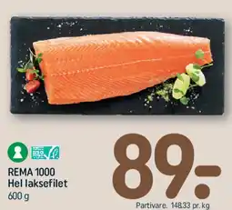 REMA 1000 Hel laksefilet tilbud