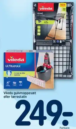 REMA 1000 Vileda gulvmoppesæt eller tørrestativ tilbud