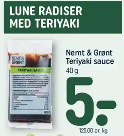 REMA 1000 Nemt & Grønt Teriyaki sauce tilbud