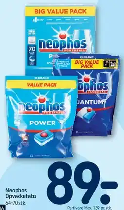 REMA 1000 Neophos Opvasketabs tilbud